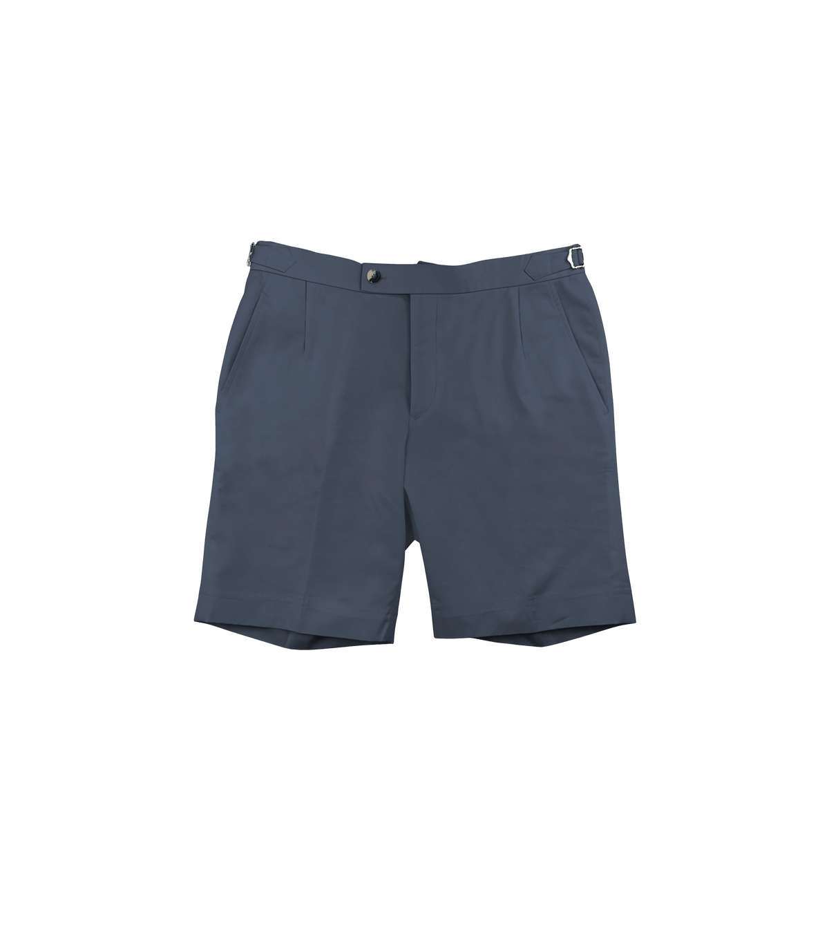 (product) Marine Blue Cotton Shorts - custom suits nyc bespoke tailor midtown, noho