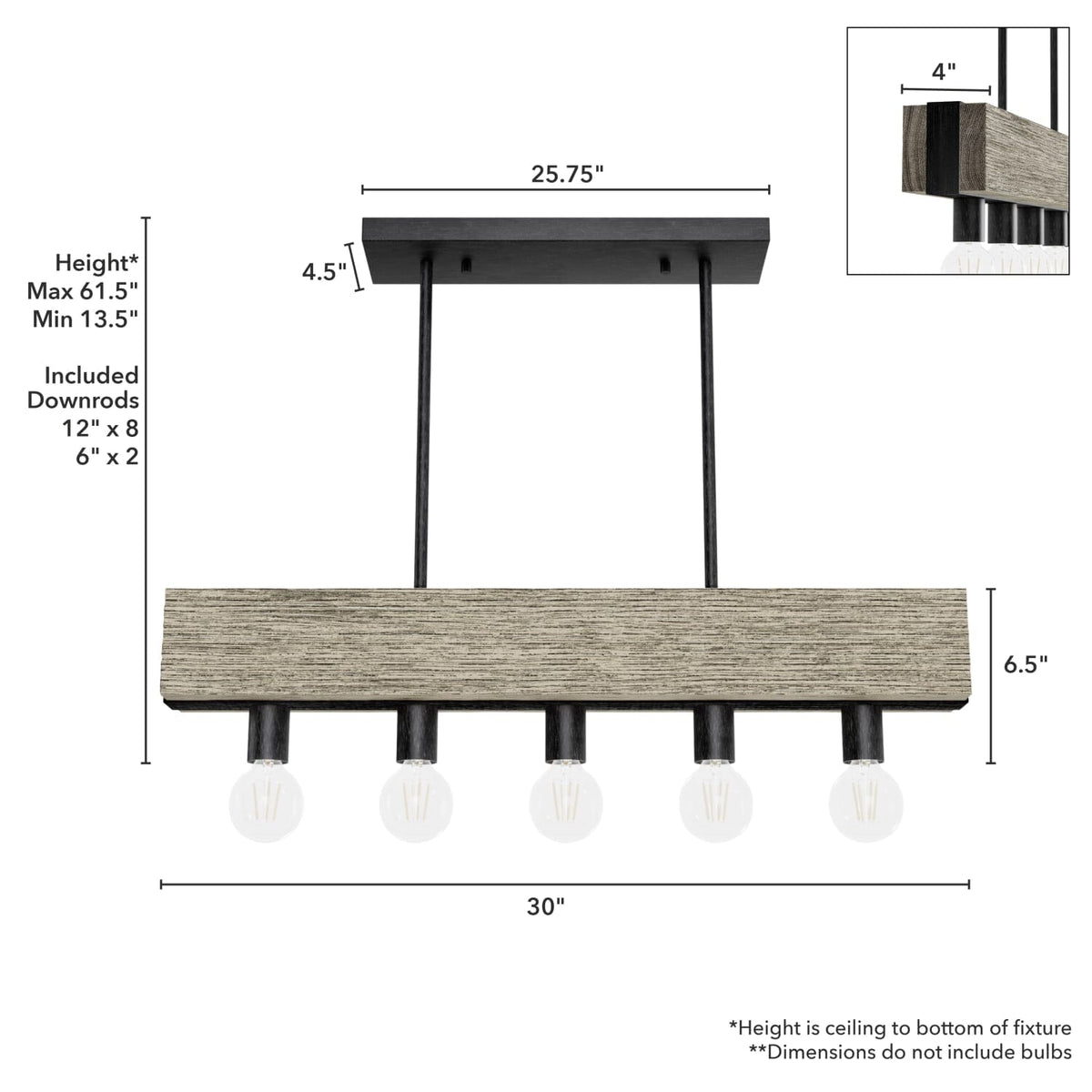 Donelson 5 Light Linear Chandelier