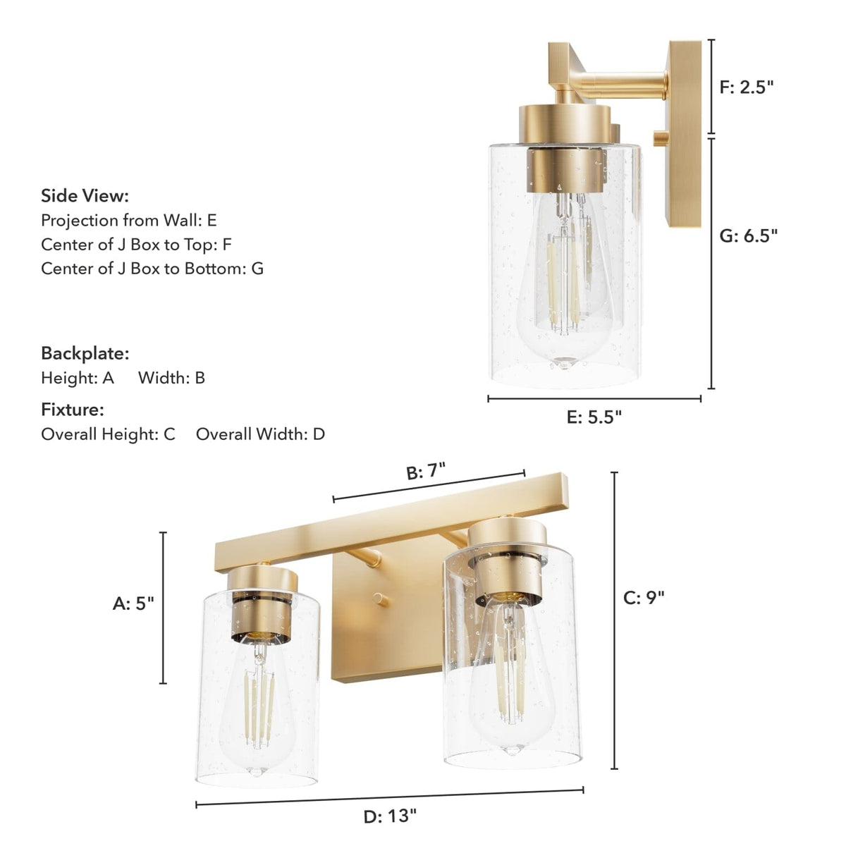 Hartland 2 Light Vanity
