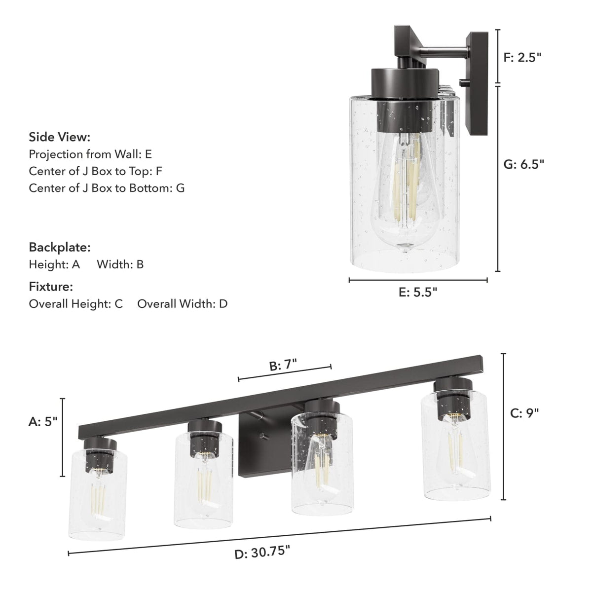 Hartland 4 Light Vanity