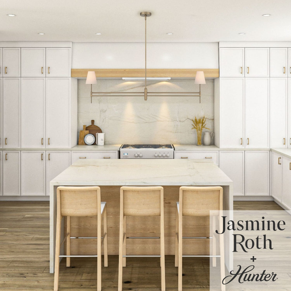 Camelia Stem Jasmine Roth 2 Light Linear Chandelier