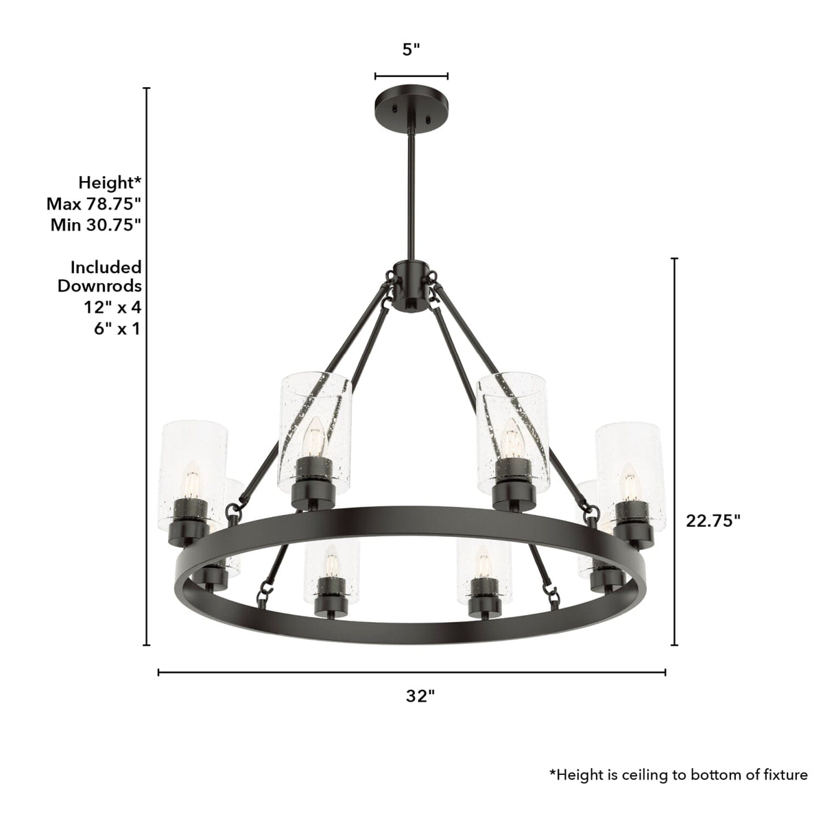 Hartland 8 Light Chandelier