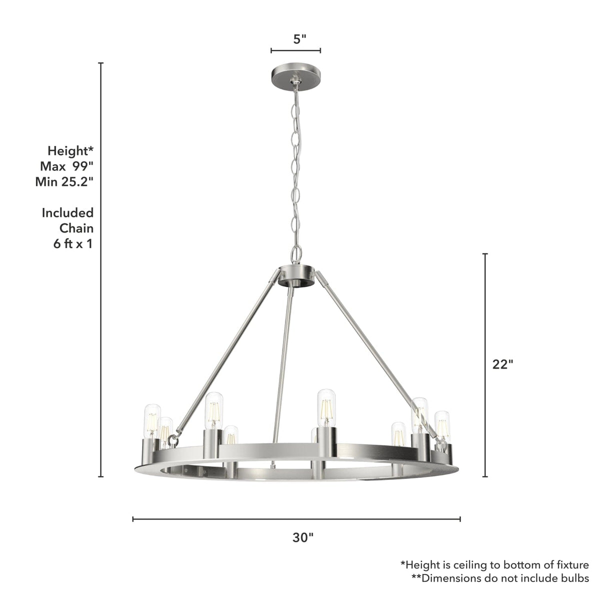 Saddlewood 9 Light Chandelier