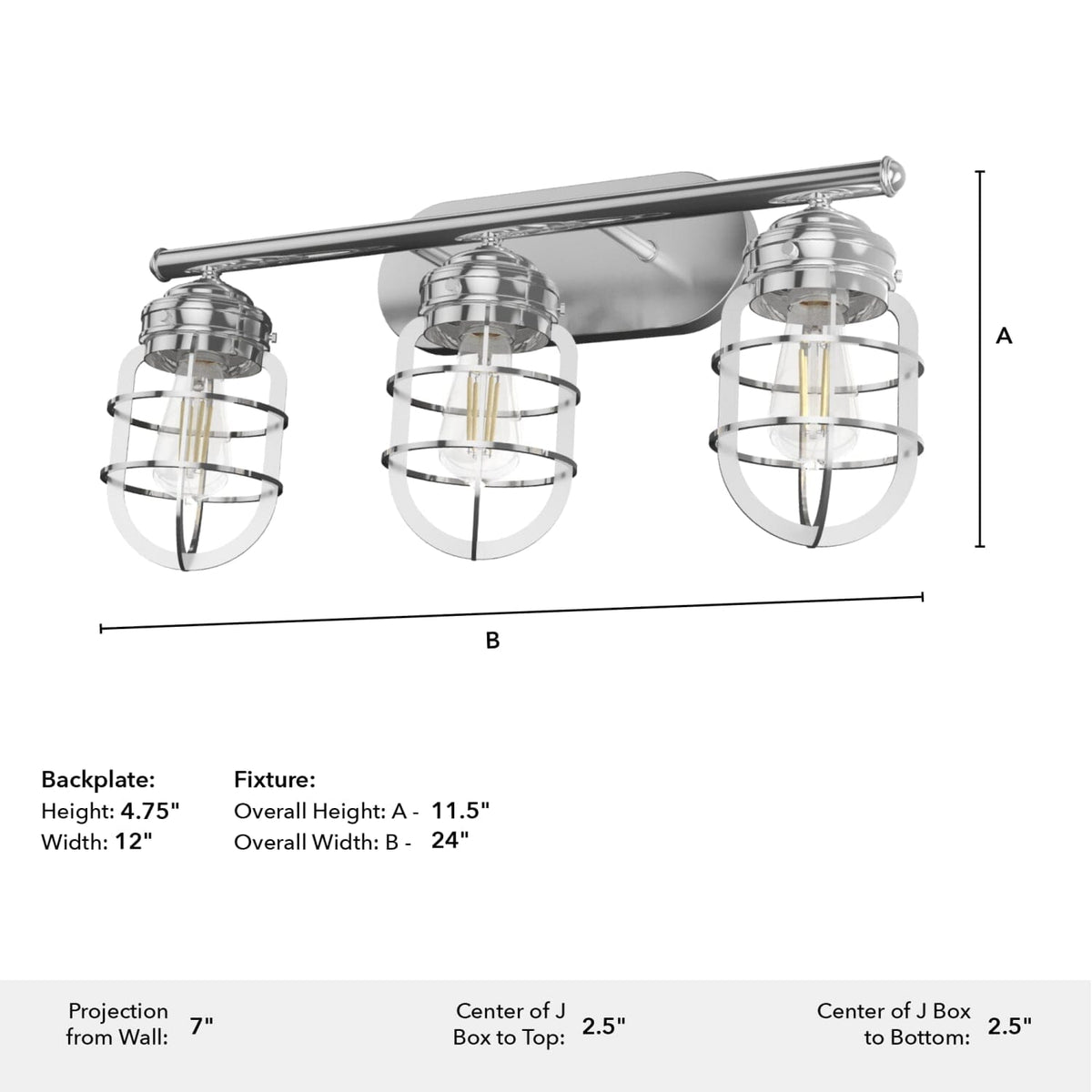 Starklake 3 Light Vanity