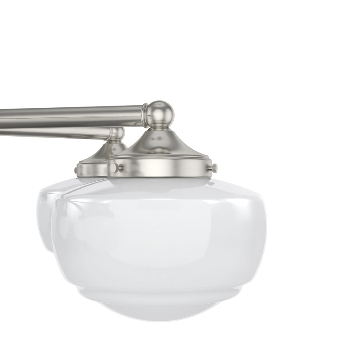 Saddle Creek Shiny Cased White Glass 6 Light Chandelier