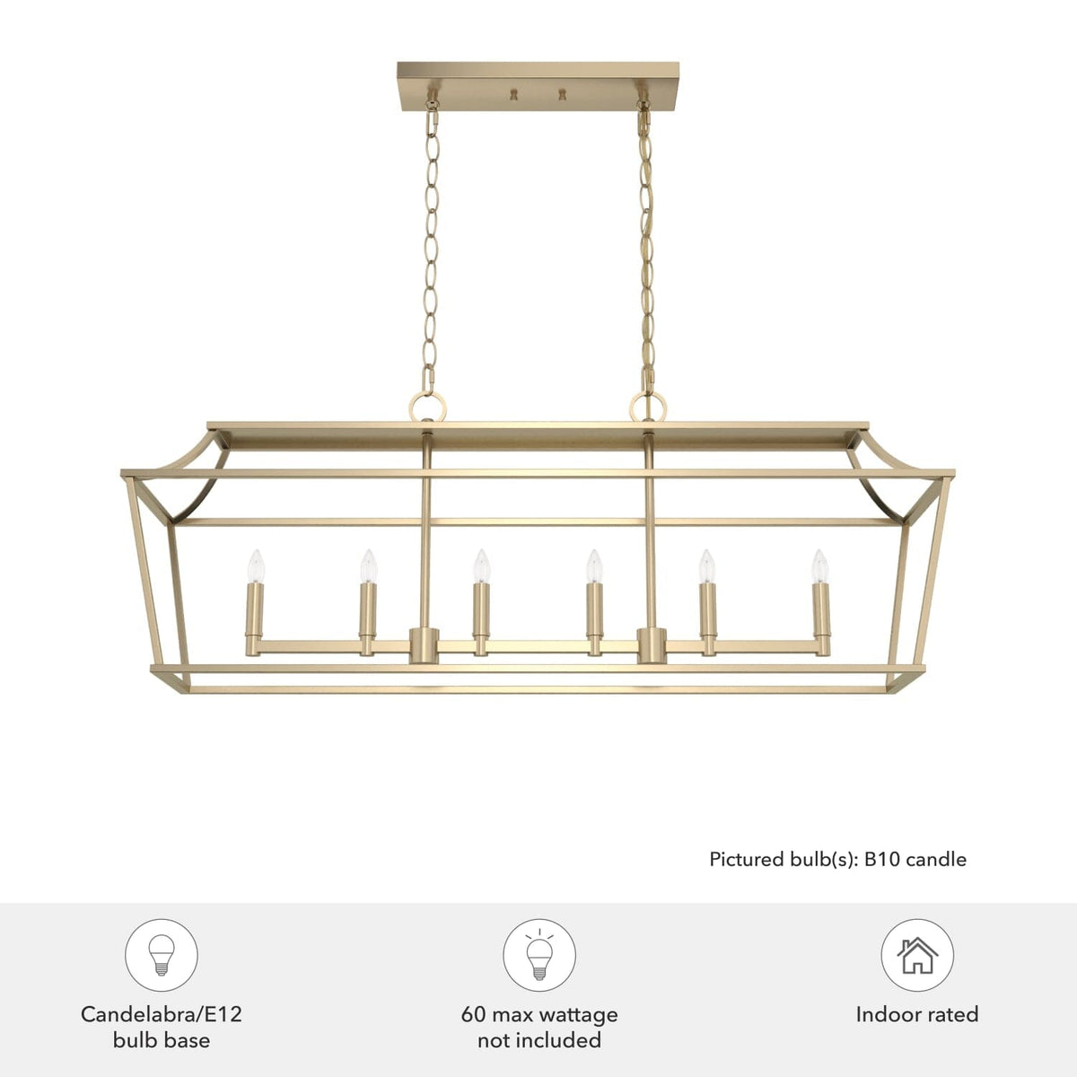 Laurel Ridge 6 Light Linear Chandelier