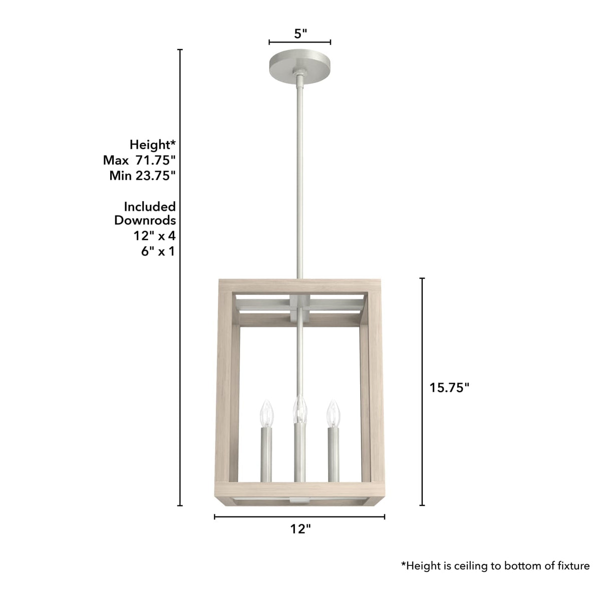 Squire Manor 4 Light Pendant 12 inch