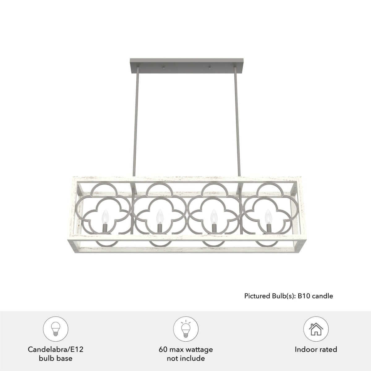 Gablecrest 4 Light Linear Chandelier