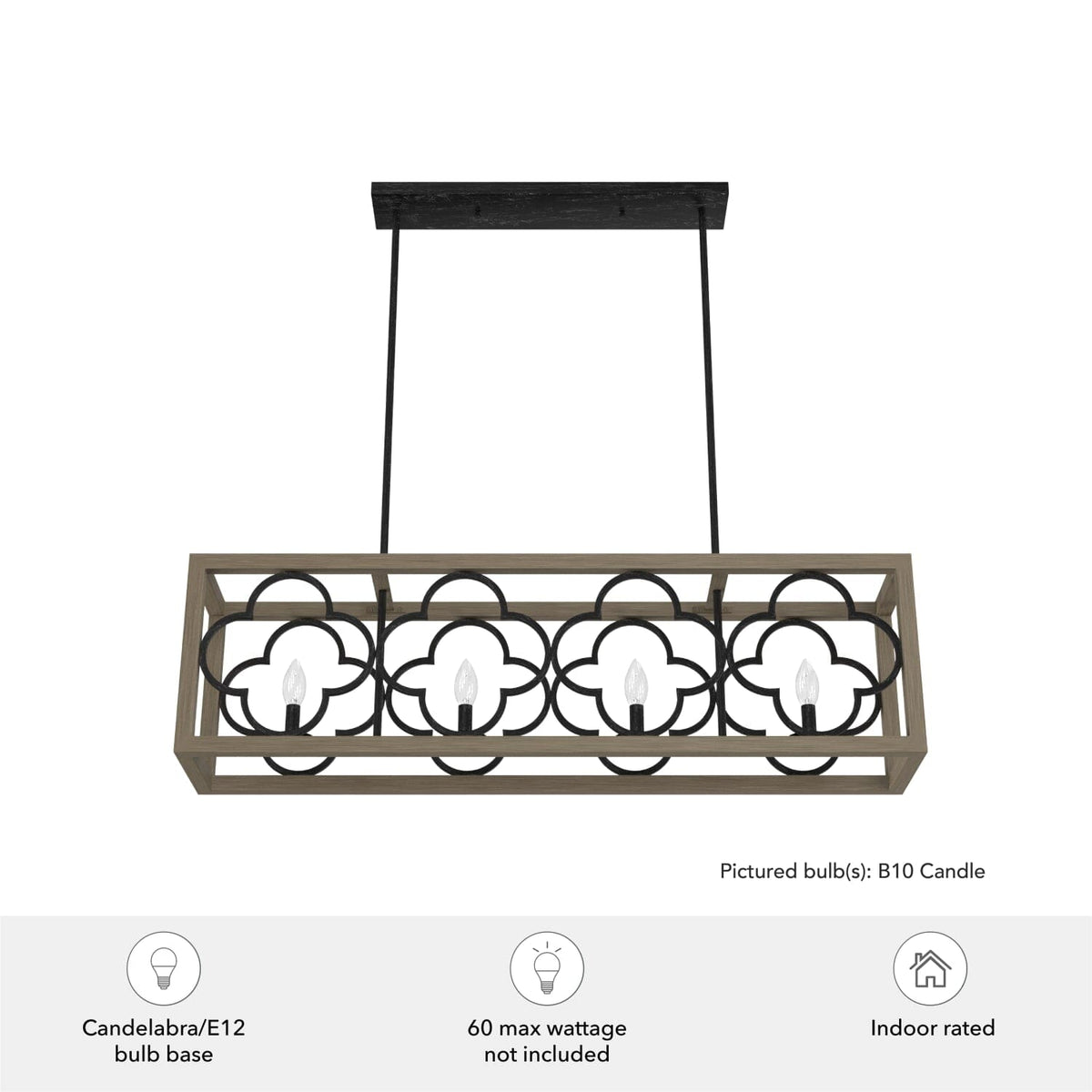 Gablecrest 4 Light Linear Chandelier