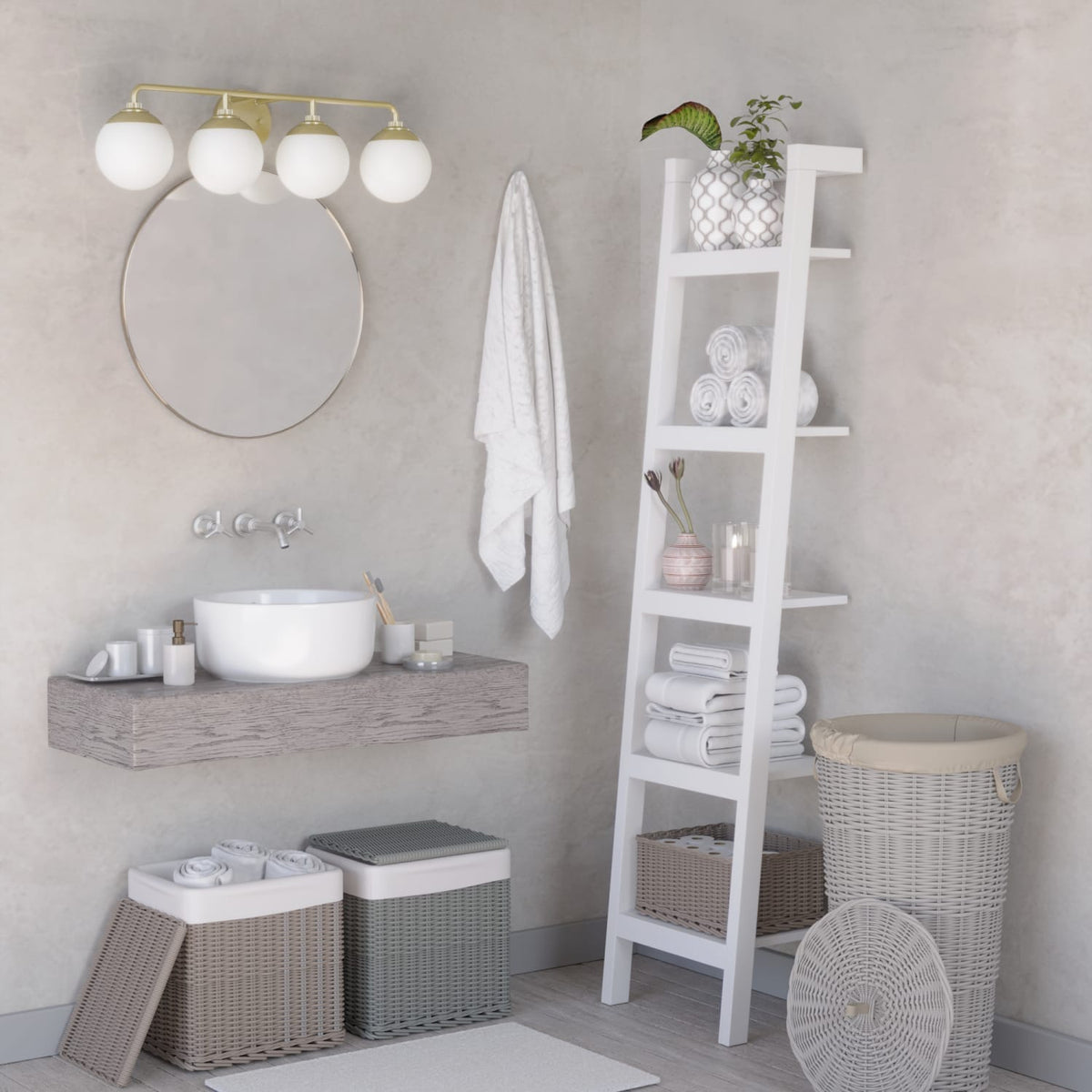 Hepburn 4 Light Vanity
