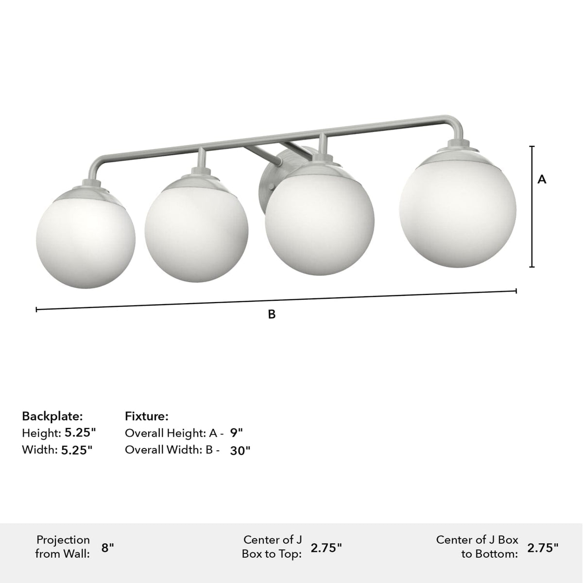 Hepburn 4 Light Vanity