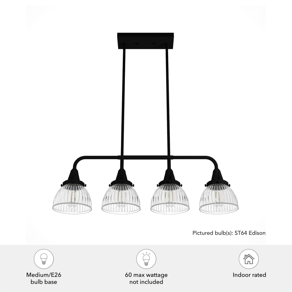 Cypress Grove 4 Light Linear Chandelier