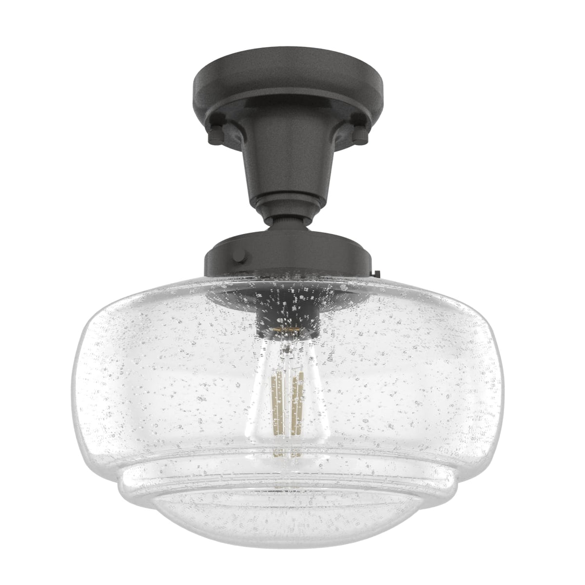 Saddle Creek Clear Seeded Glass 1 Light 10 Inch Pendant