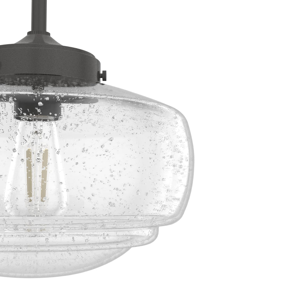 Saddle Creek Clear Seeded Glass 1 Light 10 Inch Pendant