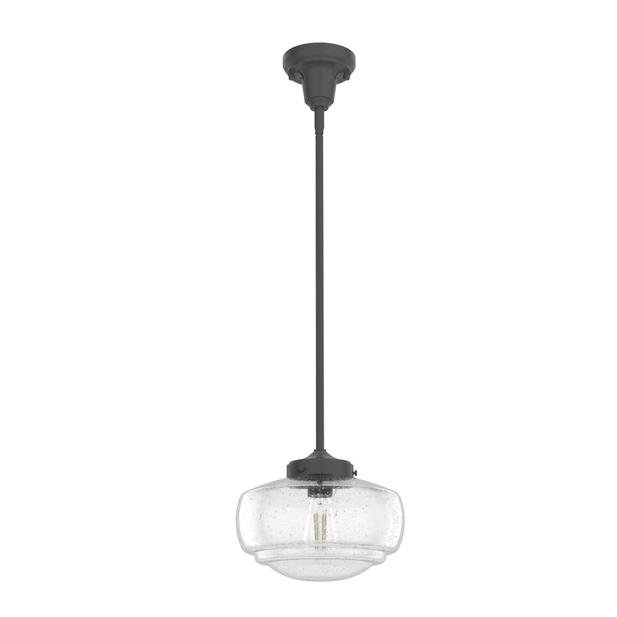 Saddle Creek Clear Seeded Glass 1 Light 10 Inch Pendant