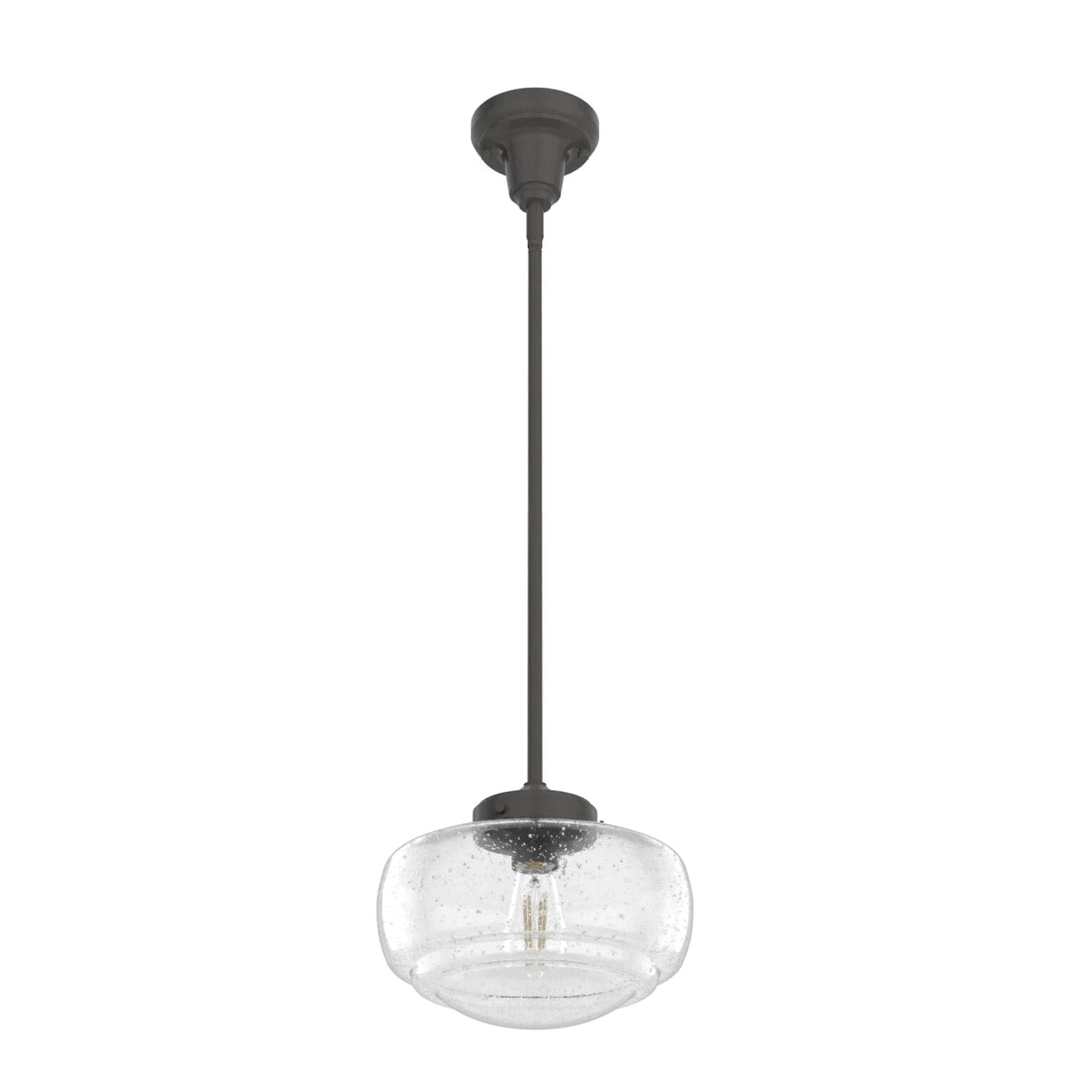 Saddle Creek Clear Seeded Glass 1 Light 10 Inch Pendant