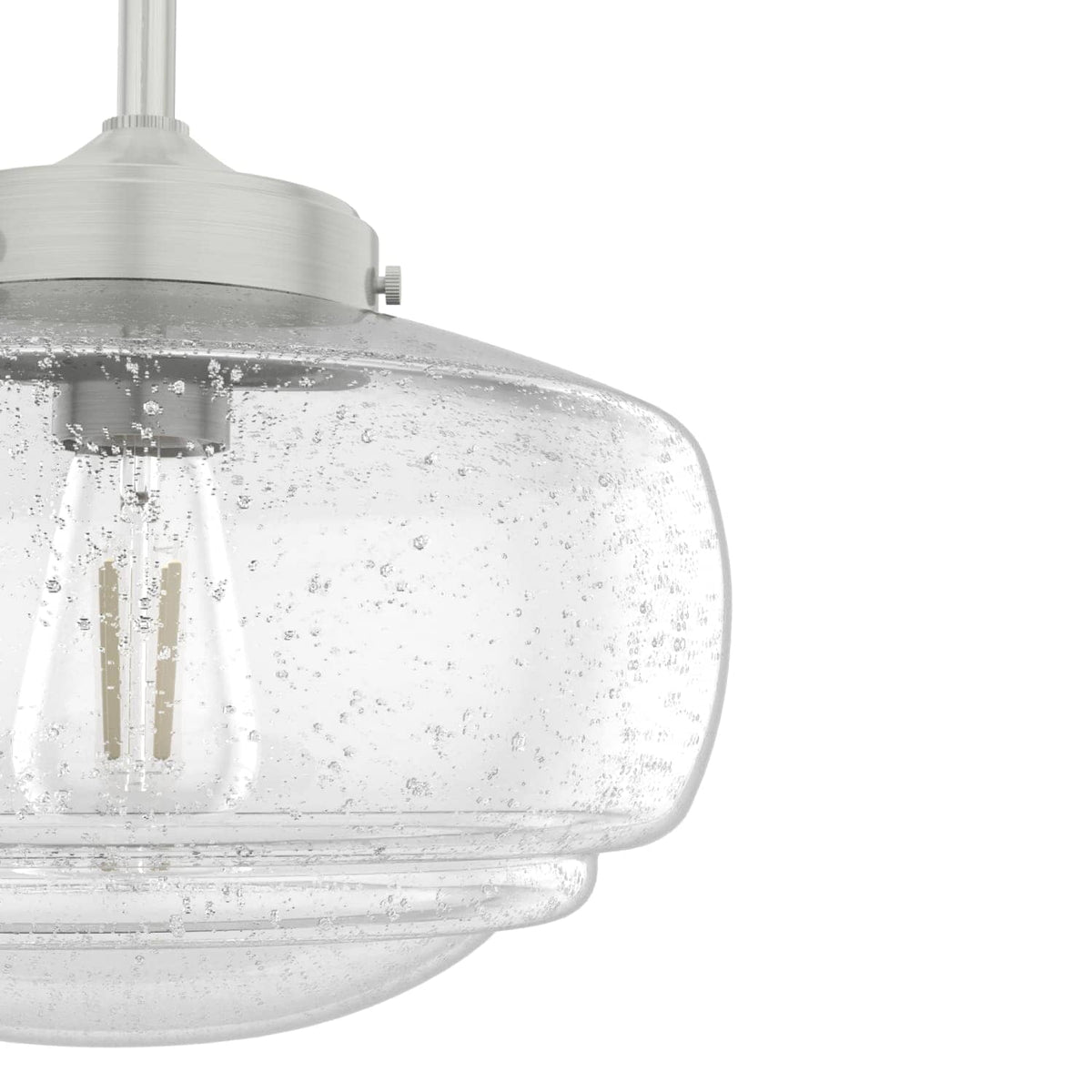 Saddle Creek Clear Seeded Glass 1 Light 10 Inch Pendant