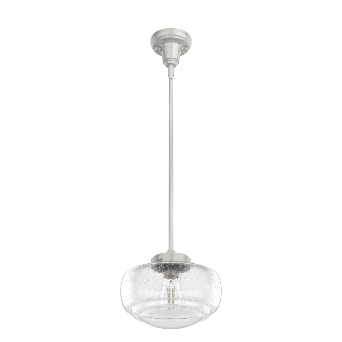 Saddle Creek Clear Seeded Glass 1 Light 10 Inch Pendant