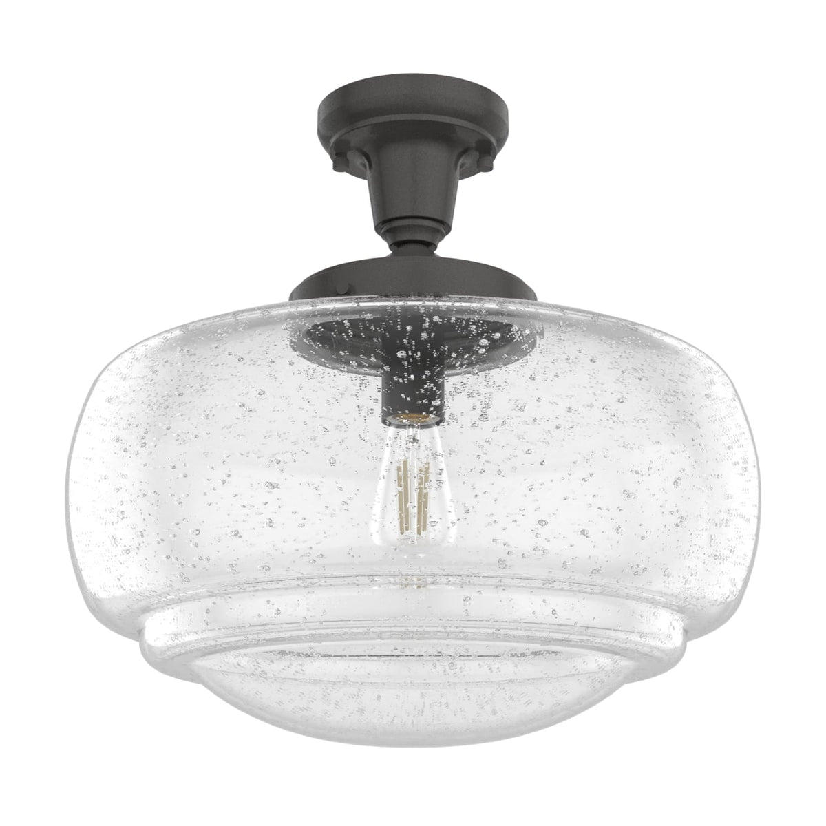Saddle Creek Clear Seeded Glass 1 Light 16 Inch Pendant