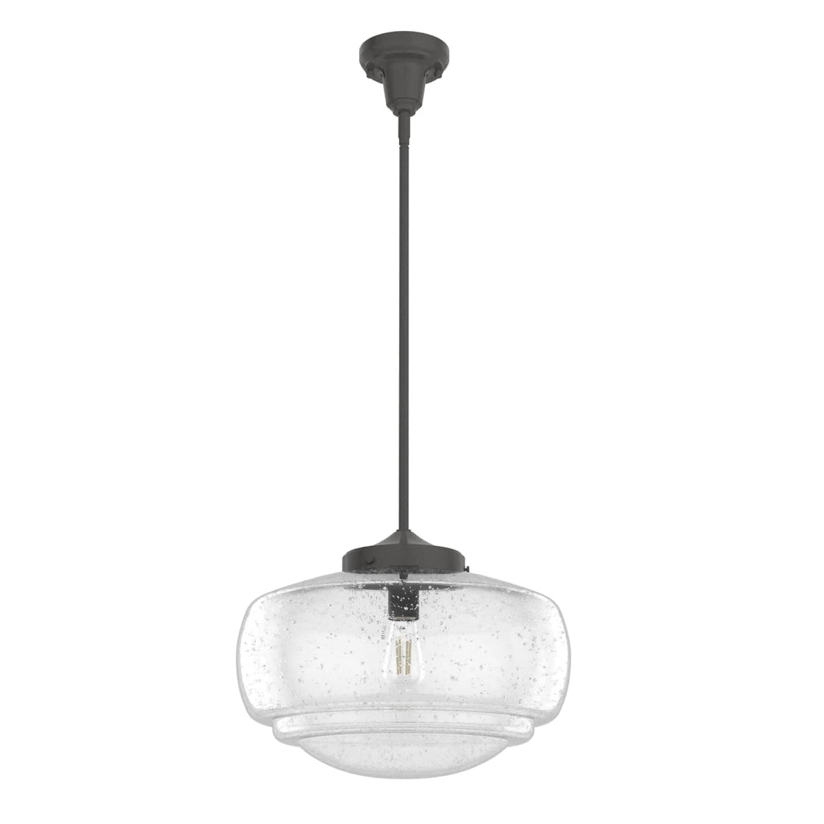Saddle Creek Clear Seeded Glass 1 Light 16 Inch Pendant