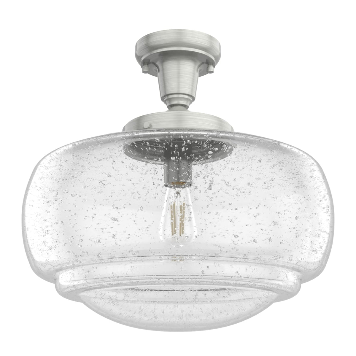 Saddle Creek Clear Seeded Glass 1 Light 16 Inch Pendant