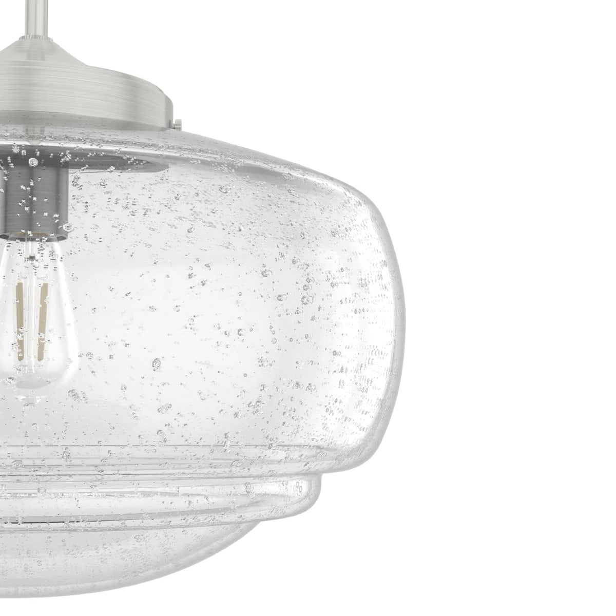 Saddle Creek Clear Seeded Glass 1 Light 16 Inch Pendant