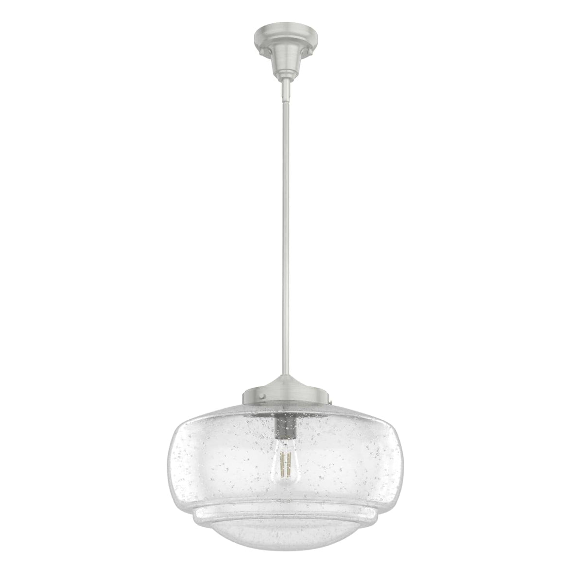 Saddle Creek Clear Seeded Glass 1 Light 16 Inch Pendant