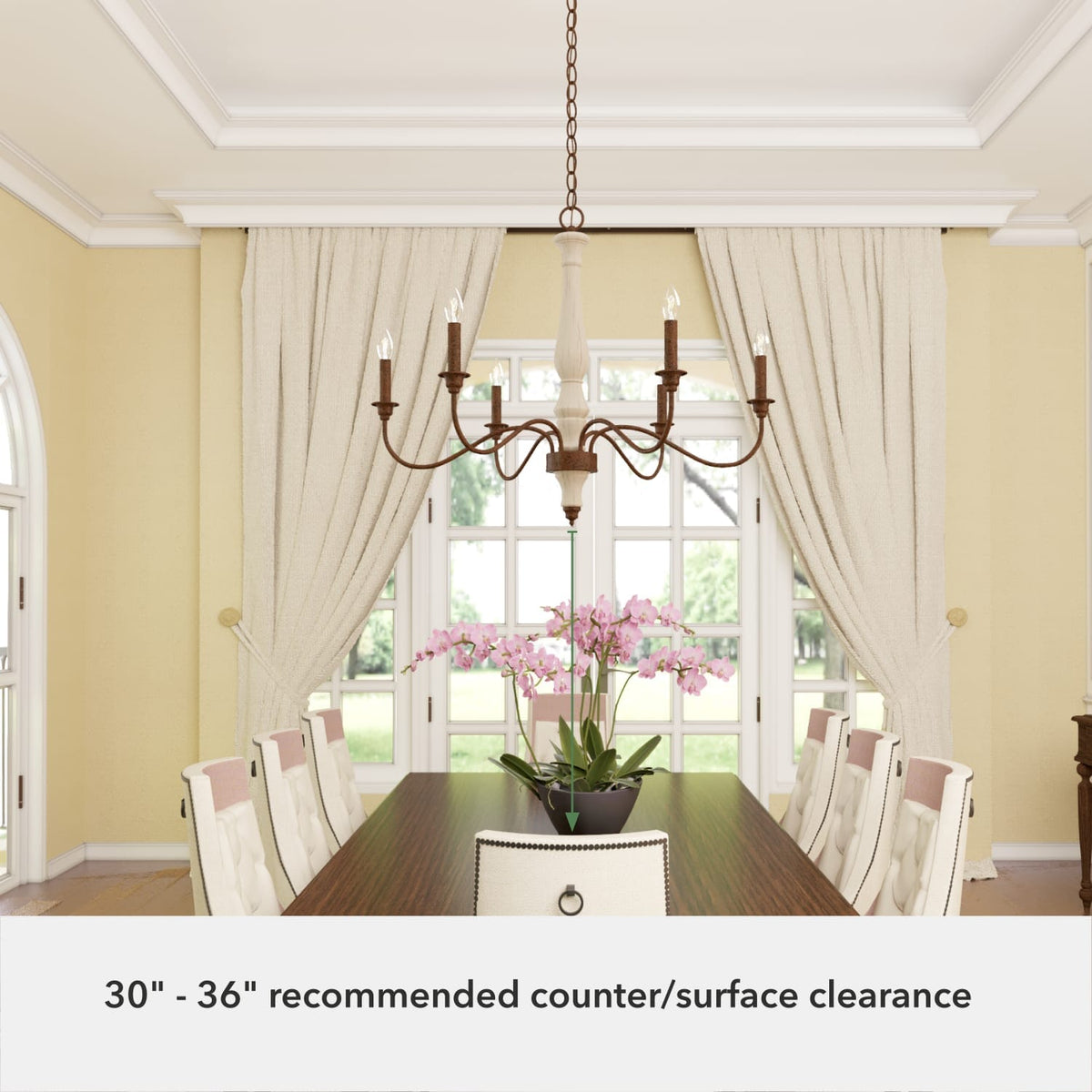 Teren 6 Light Chandelier
