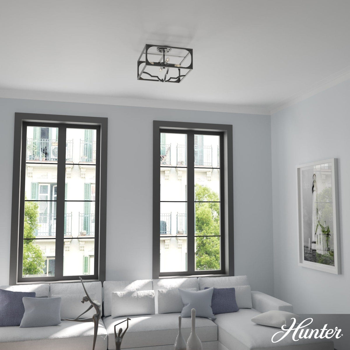 Highland Hill 4 Light Semi-Flush Mount