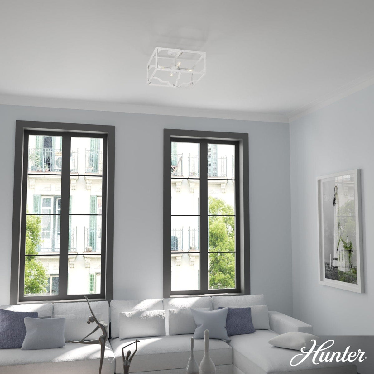 Highland Hill 4 Light Semi-Flush Mount