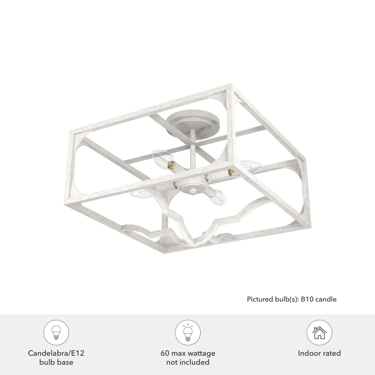 Highland Hill 4 Light Semi-Flush Mount