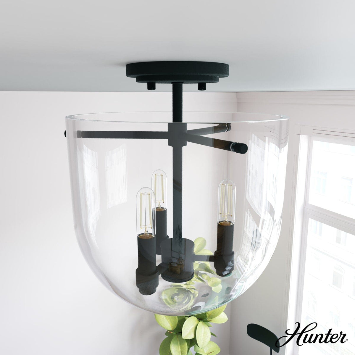 Sacha 3 Light Semi-Flush Mount