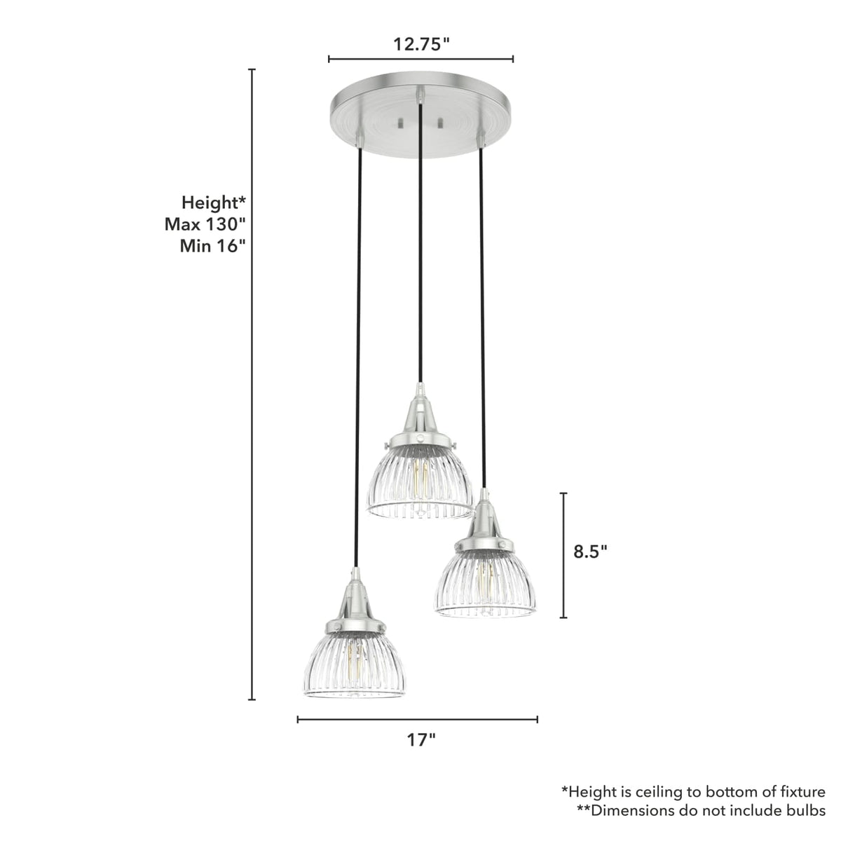 Cypress Grove 3 Light Round Cluster