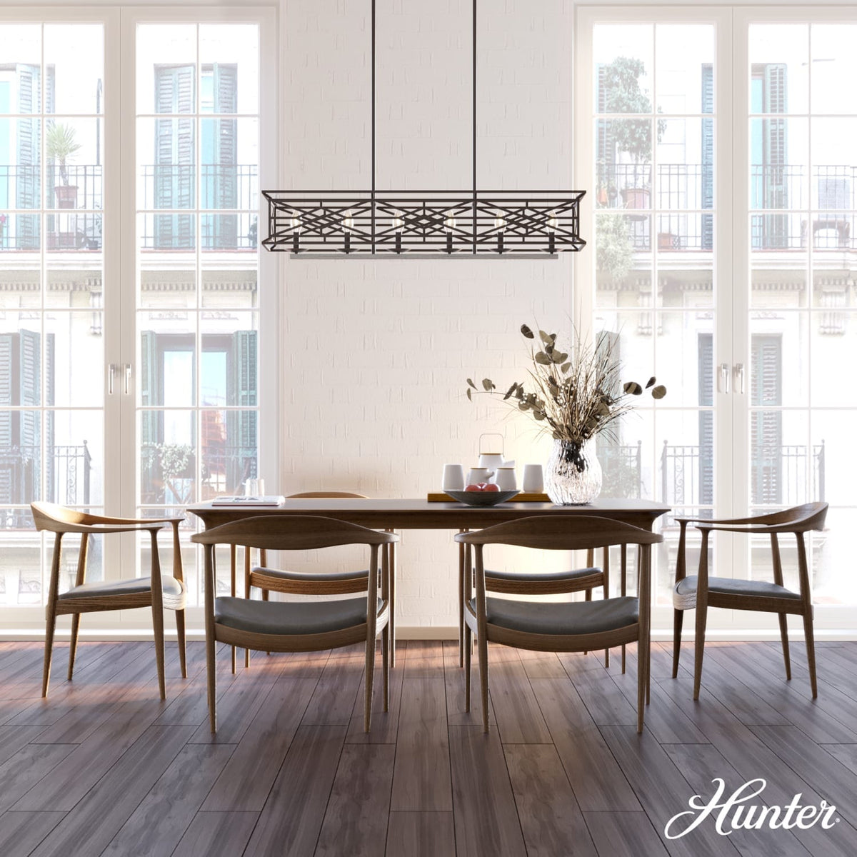 Langwood 6 Light Linear Chandelier