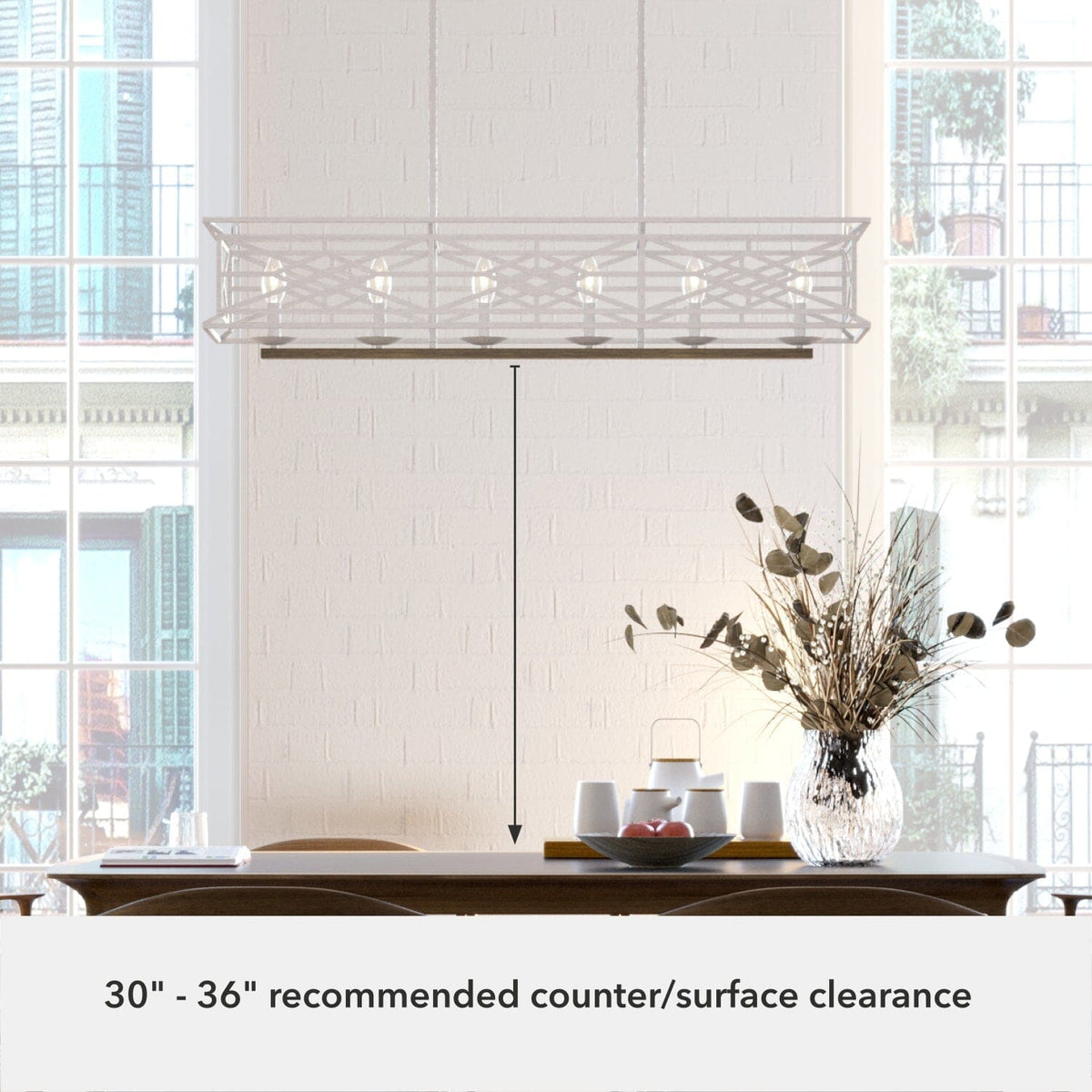 Langwood 6 Light Linear Chandelier
