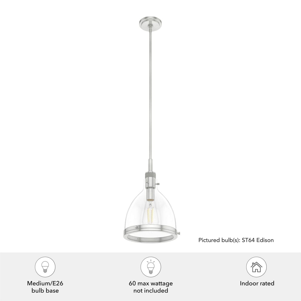 Van Nuys 1 Light Pendant 10 inch