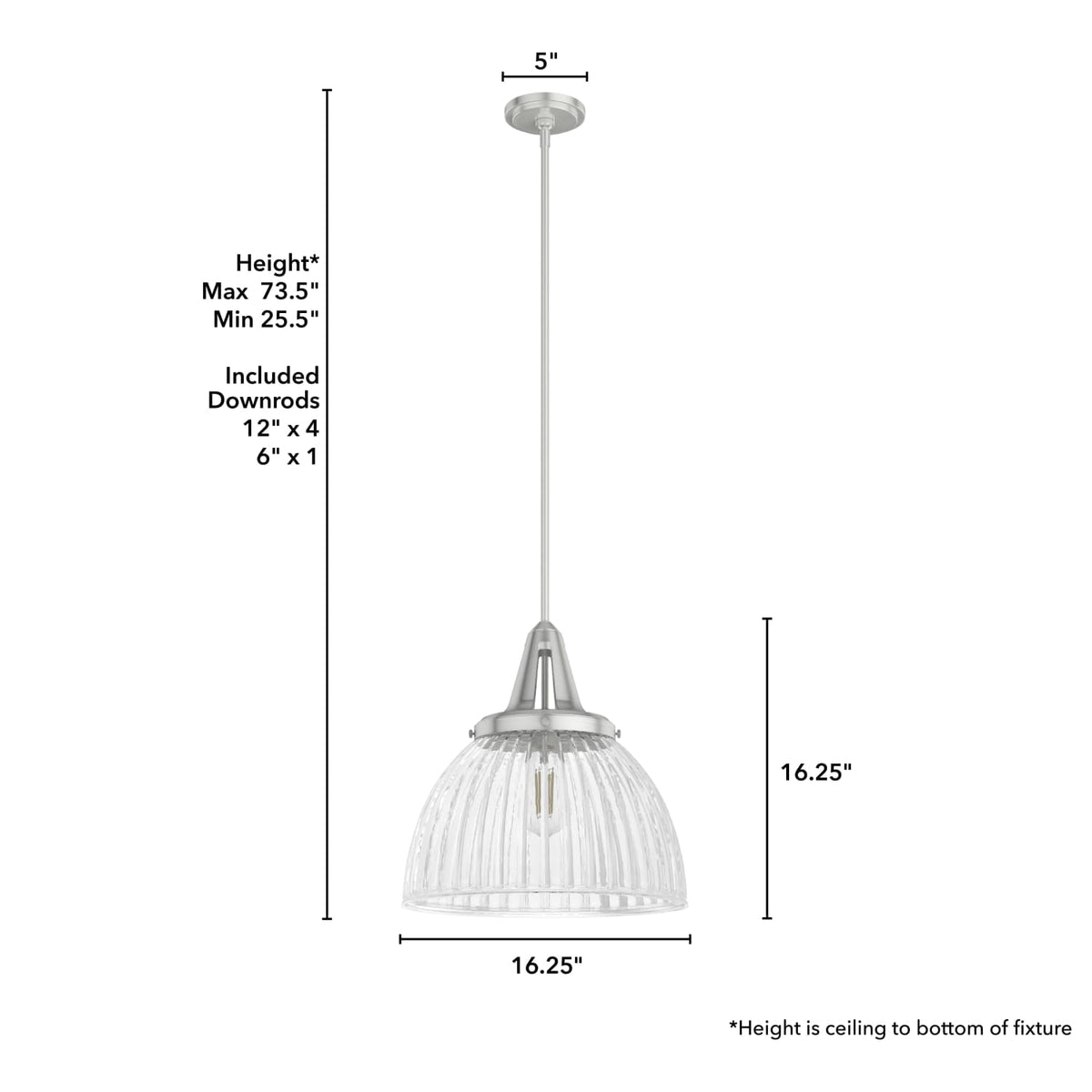 Cypress Grove 1 Light Pendant 16 inch