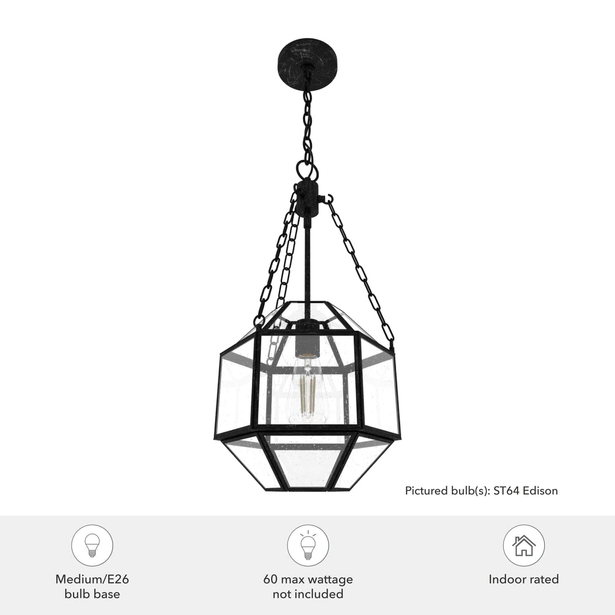 Indria 1 Light Pendant 11 inch