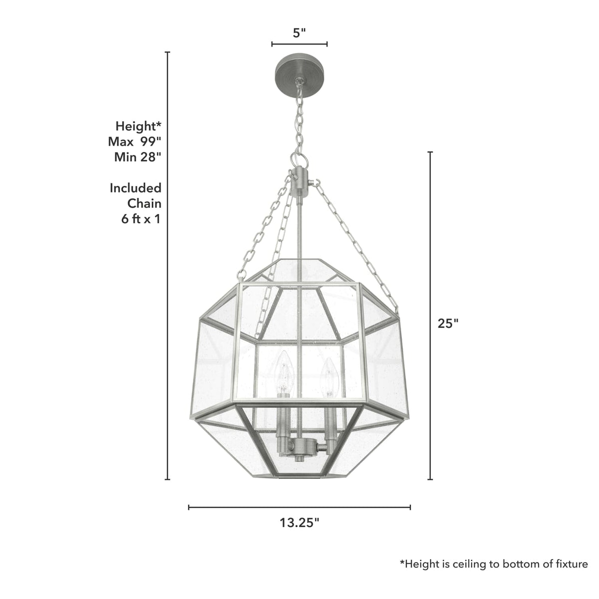 Indria 3 Light Pendant 13 inch