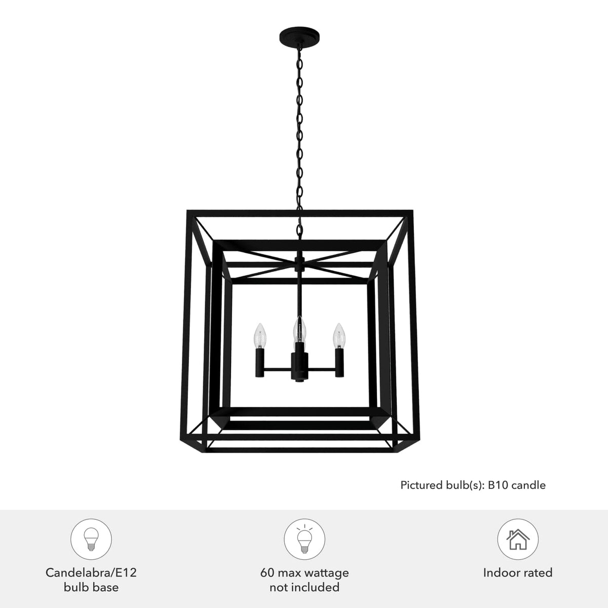 Doherty 4 Light Chandelier 24 inch