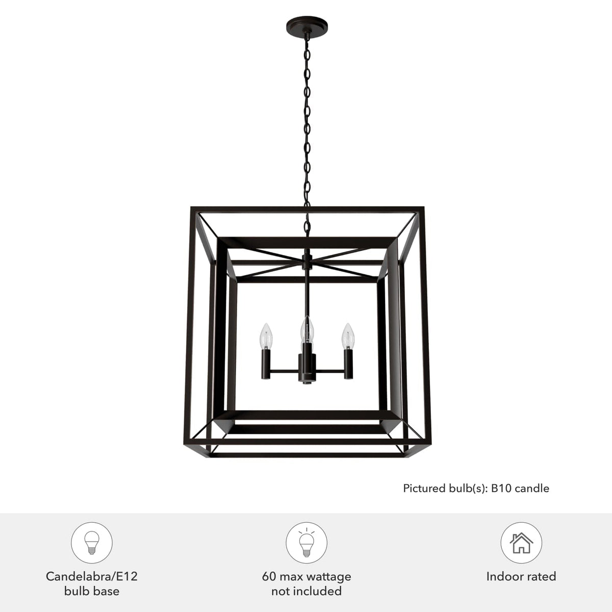 Doherty 4 Light Chandelier 24 inch