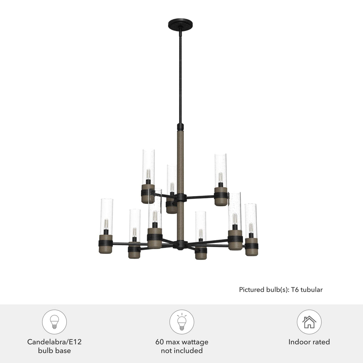 River Mill 9 Light 2-tier Chandelier