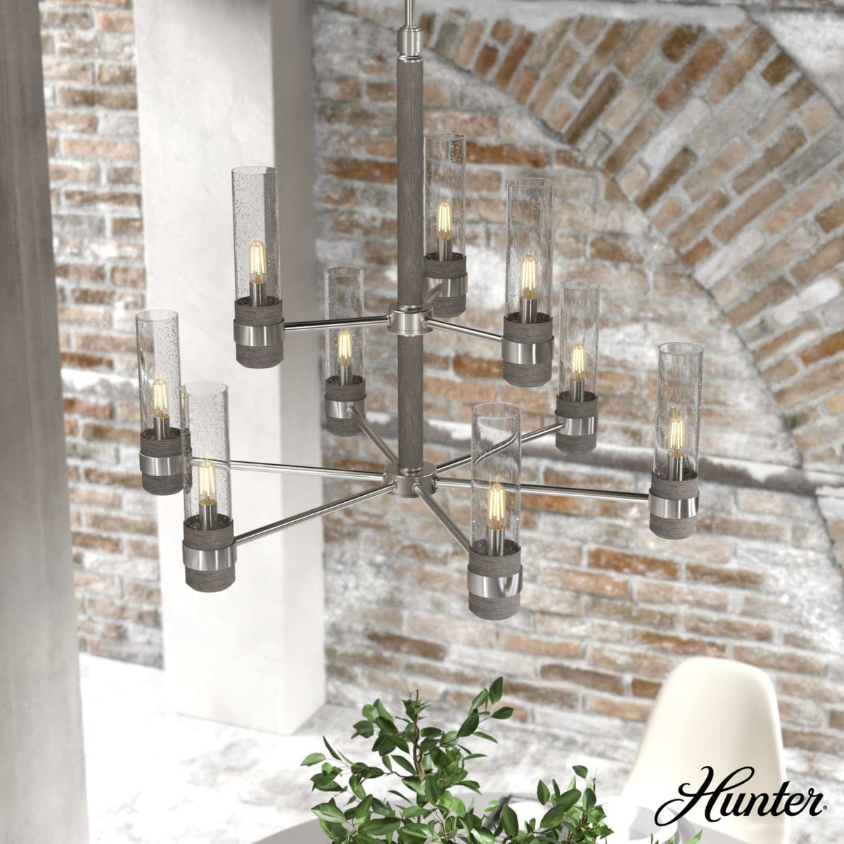River Mill 9 Light 2-tier Chandelier
