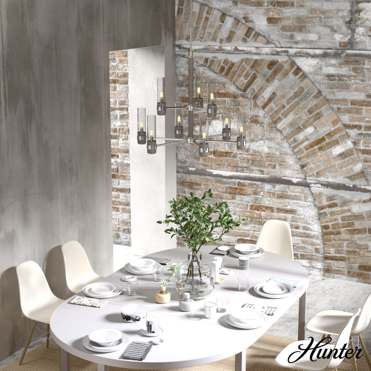 River Mill 9 Light 2-tier Chandelier