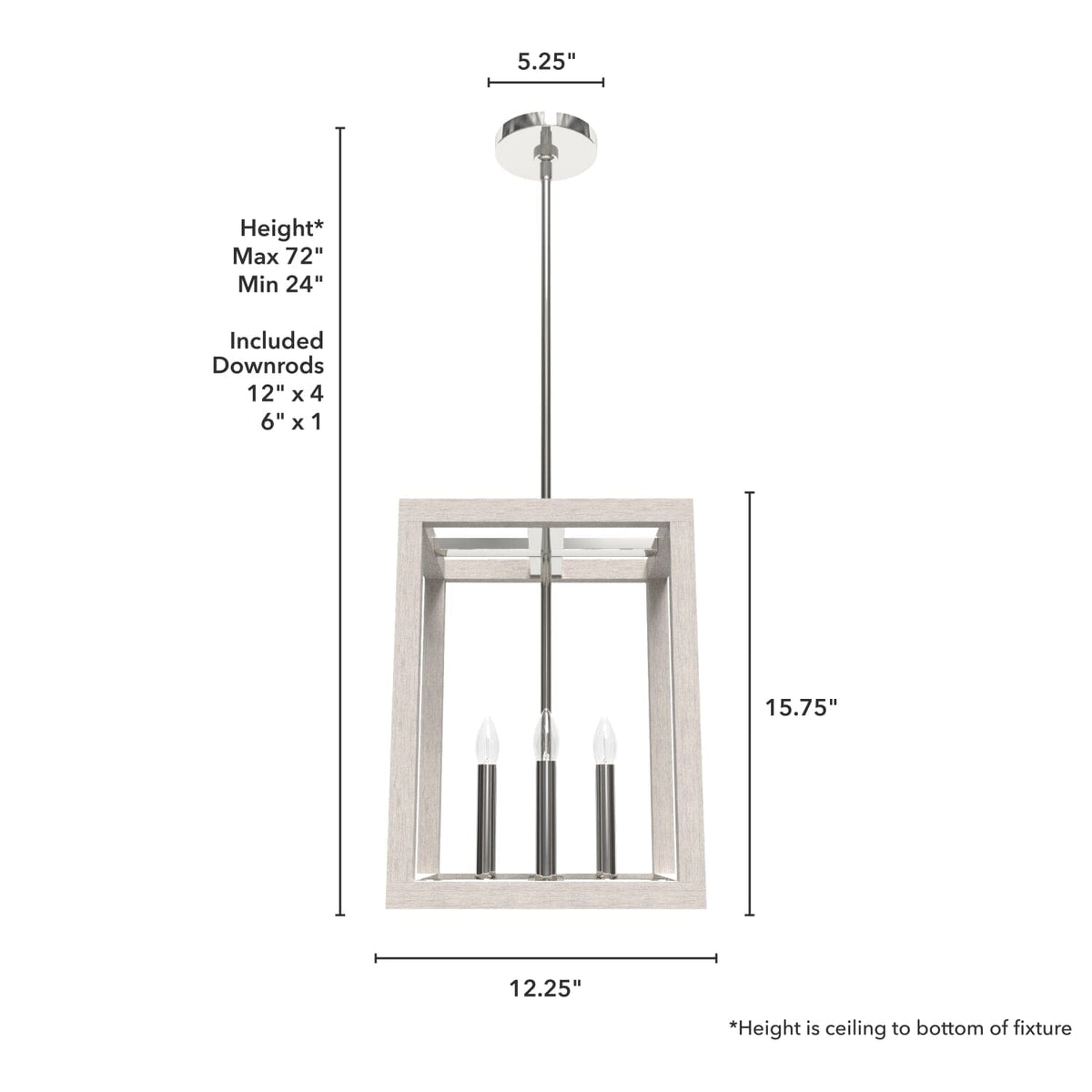 Squire Manor 4 Light Pendant 12 inch