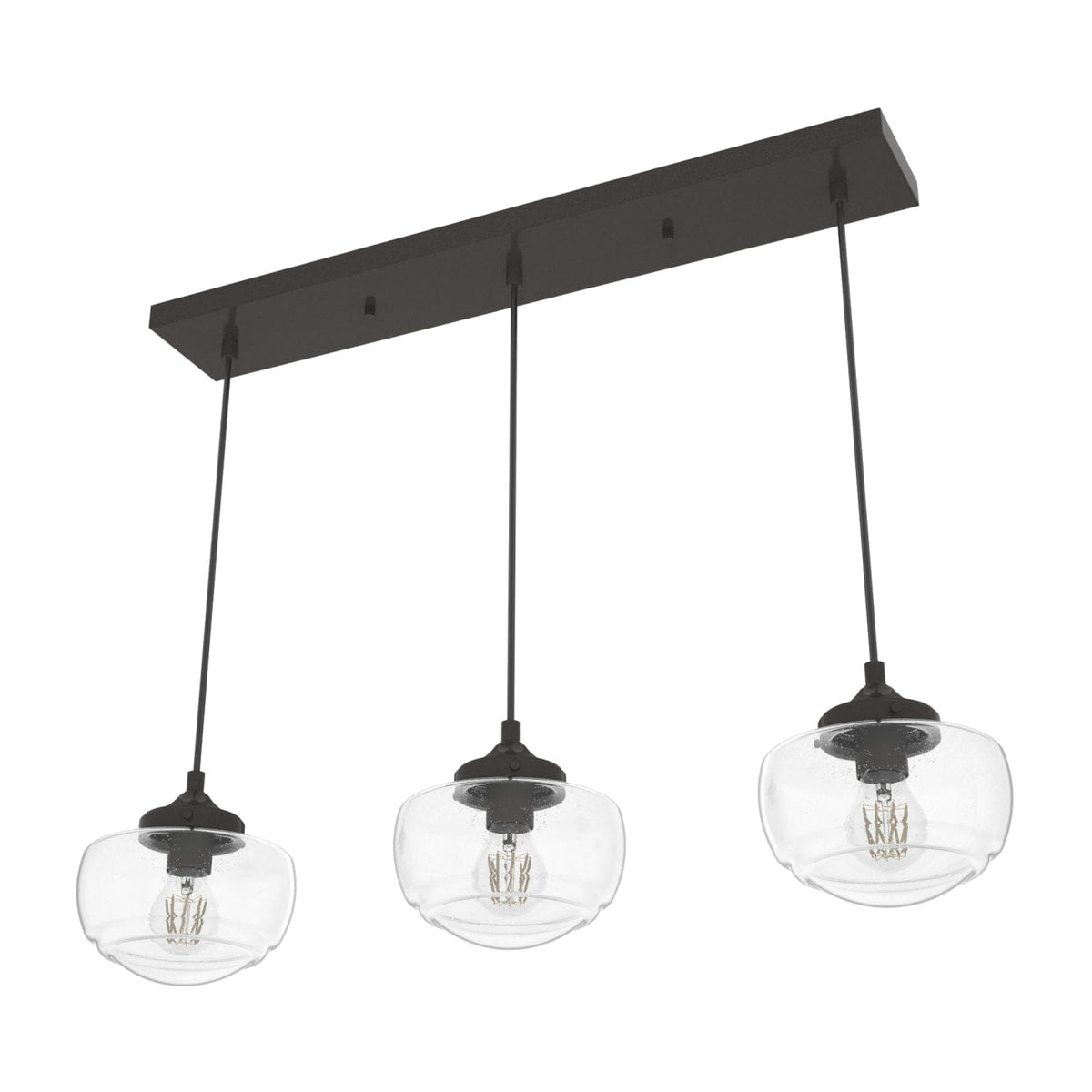 Saddle Creek Clear Seeded Glass 3 Light Linear Pendant Cluster