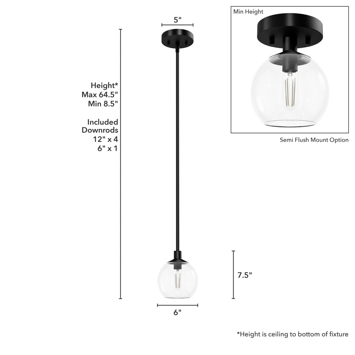Xidane 1 Light Mini Pendant