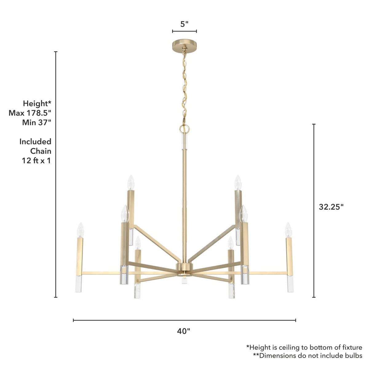 Sunjai 9 Light 2-tier Chandelier