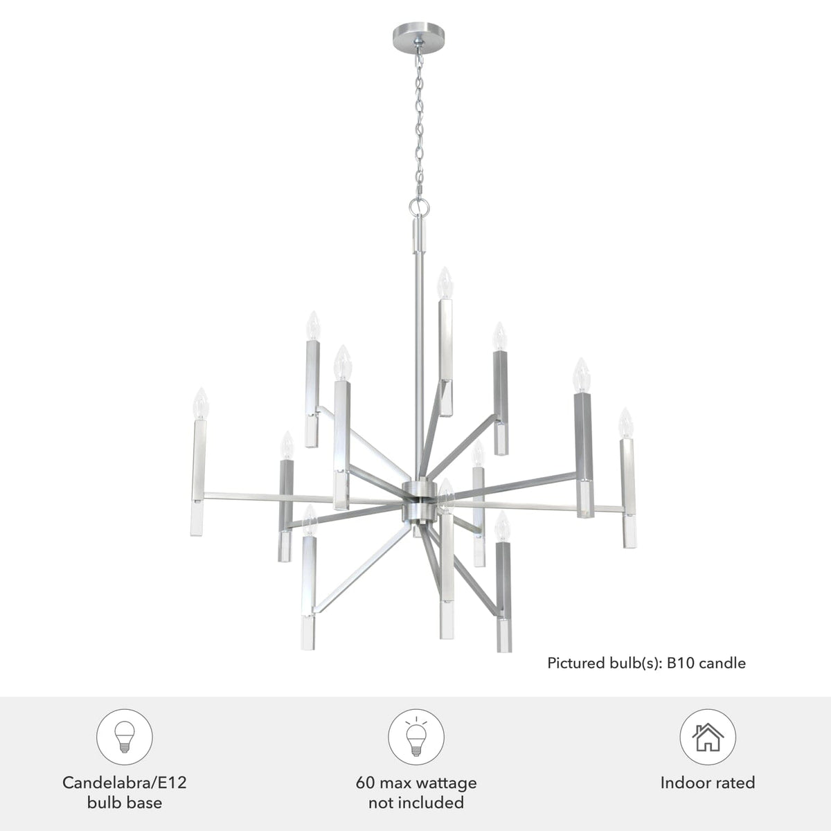 Sunjai 12 Light 3-Tier Chandelier