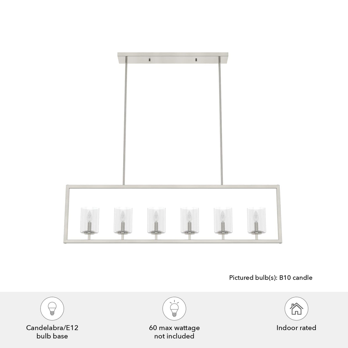 Kerrison 6 Light Linear Chandelier